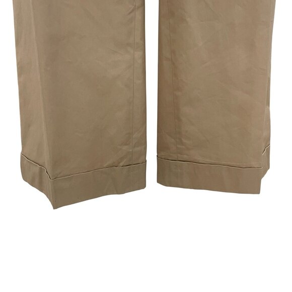 Lauren Ralph Lauren Wide Leg Pants Tan High Rise Size 10 Resort 23 Chic - Picture 7 of 14